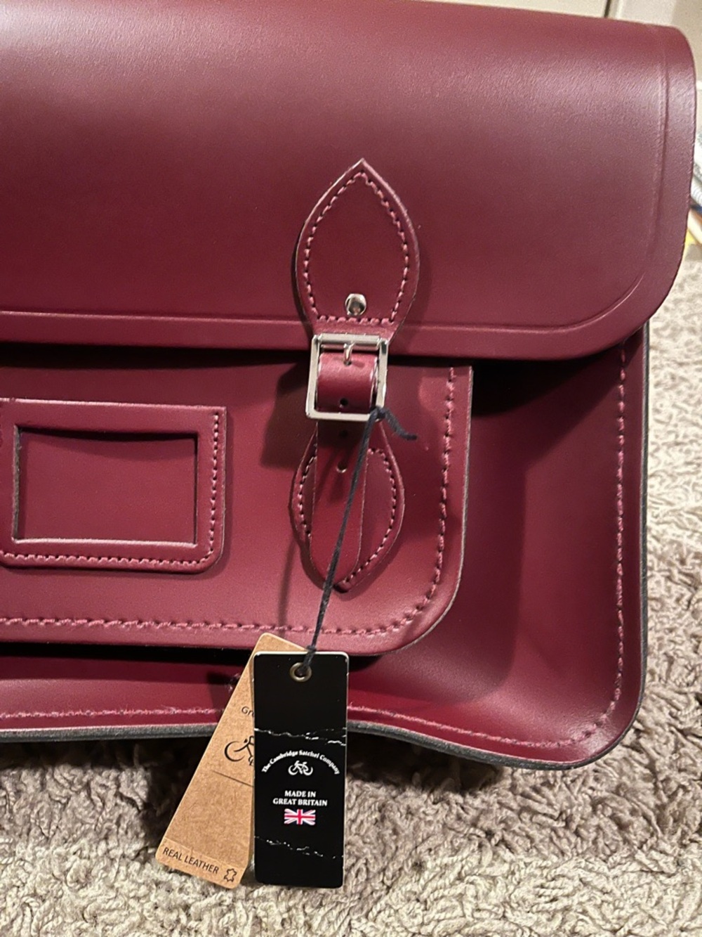 The Cambridge Satchel Company Burgundy Leather Satchel – Made in England - Picture 5 of 15